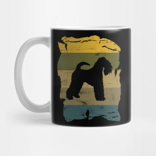 Kerry Blue Terrier Distressed Vintage Retro Silhouette Mug